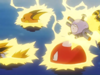 Magnemite usando Rayo.