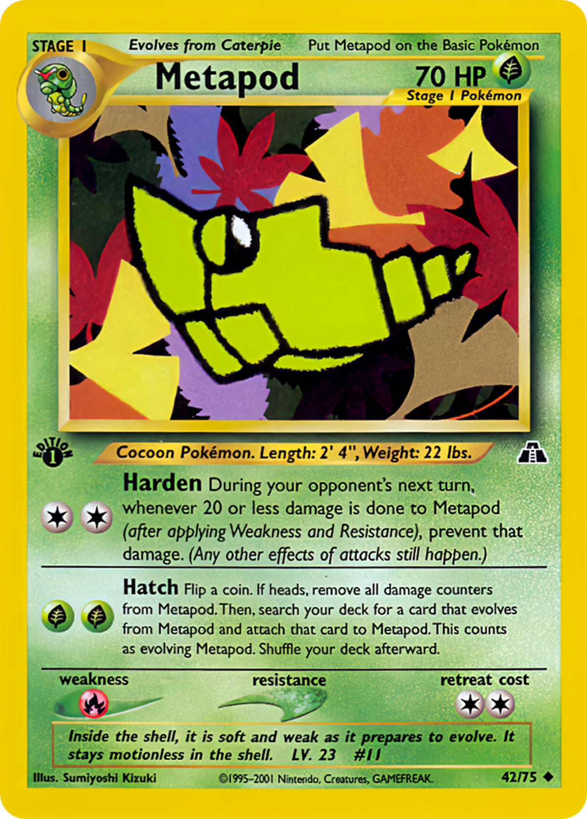 Metapod (Neo Discovery TCG) - WikiDex, la enciclopedia Pokémon