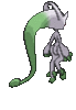 Imagen posterior de Mega-Mewtwo Y variocolor en Pokémon X, Pokémon Y, Pokémon Rubí Omega, Pokémon Zafiro Alfa, Pokémon Sol, Pokémon Luna, Pokémon Ultrasol y Pokémon Ultraluna