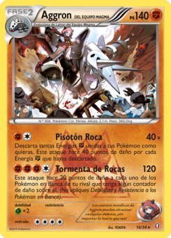 Carta de Aggron del Equipo Magma