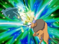 Metagross usando puño meteoro.