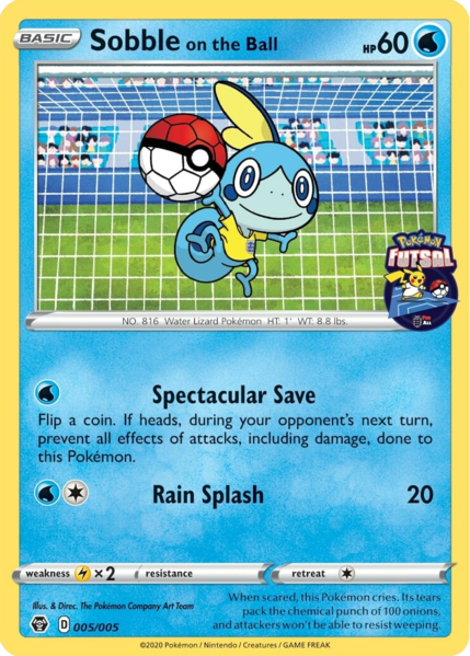 Archivo:Sobble on the Ball (Pokémon Futsal TCG).png