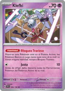Versión Rara de la carta en Escarlata y Púrpura.