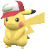 Imagen del Pikachu con gorra compañero en Pokémon Escarlata y Púrpura