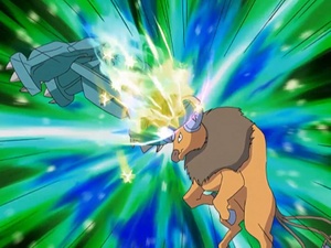 Metagross usando puño meteoro.