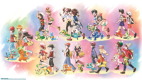 Artwork de Azul junto a varios protagonistas.