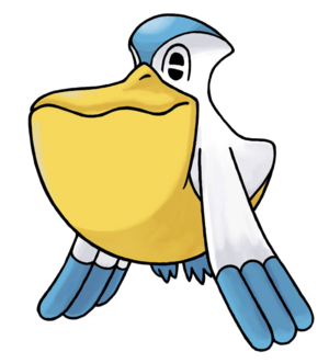 Pelipper en Pokémon Mundo misterioso: Equipo de rescate rojo y Equipo de rescate azul.