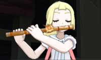Lylia tocando la flauta solar Pokémon SL.png