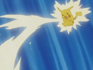 Pikachu usando trueno.