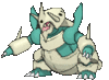 Imagen de Mega-Aggron variocolor en Pokémon X, Pokémon Y, Pokémon Rubí Omega, Pokémon Zafiro Alfa, Pokémon Sol, Pokémon Luna, Pokémon Ultrasol y Pokémon Ultraluna
