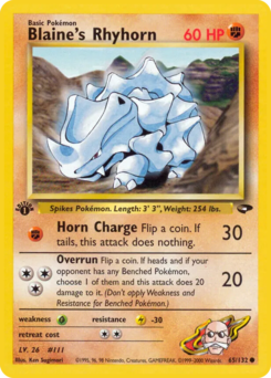 Carta de Blaine's Rhyhorn