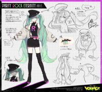 Arte conceptual de Hatsune Miku en PARTY ROCK ETERNITY.