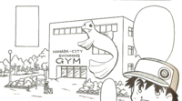 Gimnasio Pokémon de Ciudad Celeste en el manga Pocket Monsters Zensho.
