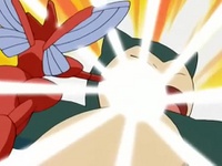 Scizor usando garra metal.