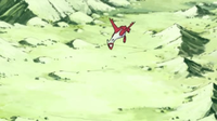 Latias intentando localizar a Rhyperior que usó excavar.