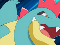 Croconaw usando Cuchillada.