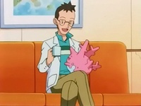 El profesor Elm de Johto en el anime.