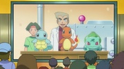 EP778 Profesor Oak, Tracey y los Pokémon iniciales de Kanto.jpg