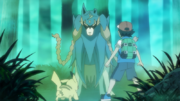 Mientras Ash y Pikachu se encuentran cara a cara con el Pokémon legendario Zacian...