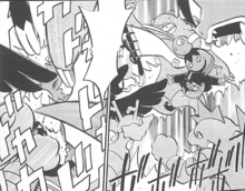 Pokémon de Silver usando paliza.