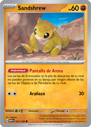 Sandshrew (151 TCG) - WikiDex, la enciclopedia Pokémon