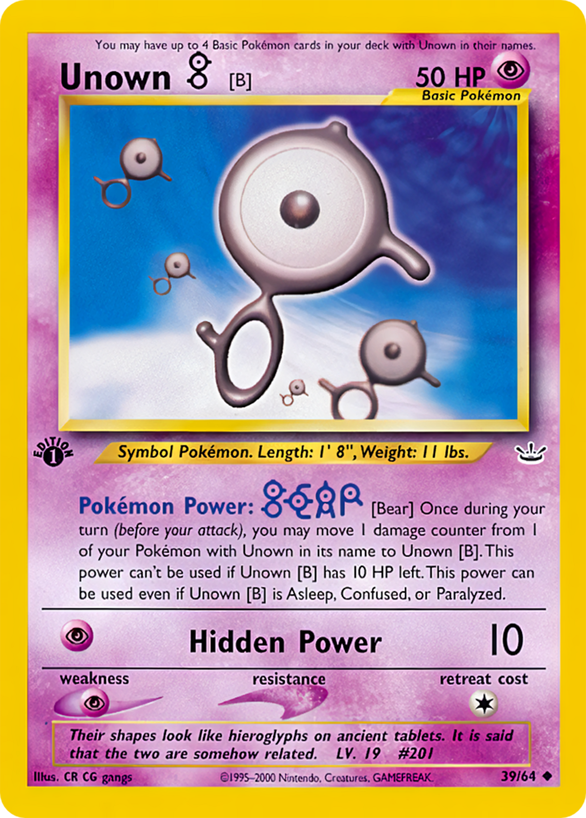 Unown B (Neo Revelation TCG) - WikiDex, la enciclopedia Pokémon