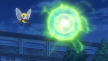 Ribombee usando Bola de Energía/Energibola.