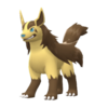 Imagen de Mightyena variocolor en Pokémon Diamante Brillante y Pokémon Perla Reluciente