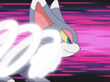 Glameow de Zoey/Zoe usando Garras Furiosas/Golpes Furia