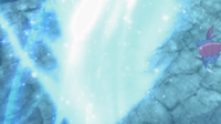 Weavile de Kagetomo usando viento hielo.