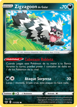 Carta de Zigzagoon de Galar