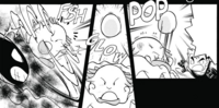 Chansey usando amortiguador.