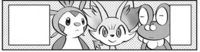Chespin, Fennekin y Froakie en la Saga XY.