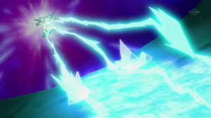 EP754 Dragonite usando rayo hielo.