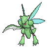 Imagen de Scyther variocolor hembra en Pokémon X, Pokémon Y, Pokémon Rubí Omega, Pokémon Zafiro Alfa, Pokémon Sol, Pokémon Luna, Pokémon Ultrasol y Pokémon Ultraluna