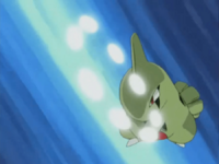 Larvitar usando poder oculto.