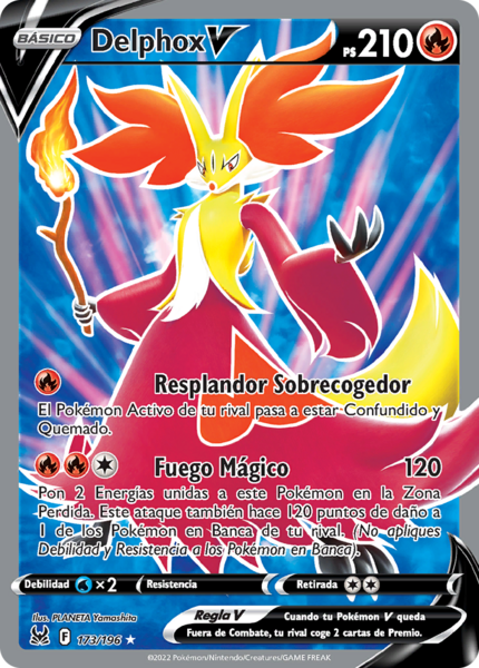 Lote De Cartas Pokémon Delphox V 027/196 Lost Origin Ultra Rare Holo