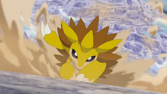 Sandslash de Ann usando Ataque Arena.