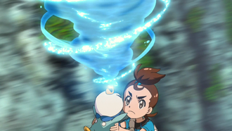 Piplup usando torbellino.