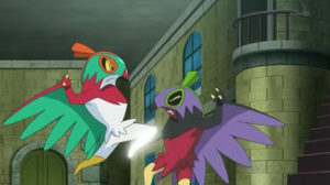 Hawlucha usando Patada Salto Alto/Patada Salto Alta.