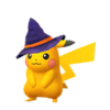Pikachu con gorro de bruja