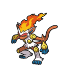 Icono de Infernape en Pokémon Escarlata y Púrpura