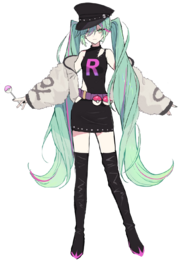 Diseño de Hatsune Miku en PARTY ROCK ETERNITY.