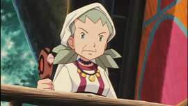 Towa y su bastón Hoothoot.