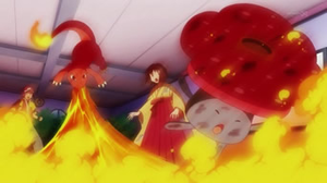 Charmeleon usando lanzallamas.