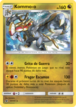 Kommo-o (Invasión Carmesí TCG) - WikiDex, la enciclopedia 