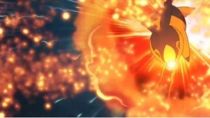 Tepig usando ascuas.