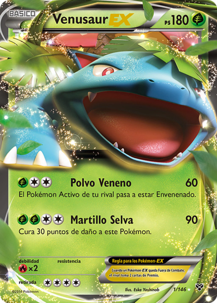Pokémon Venusaur EX Jumbo Karte XY123 - Oversized Sammelkarte