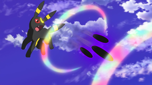 Umbreon de Gladion/Gladio usando pulso umbrío.
