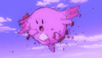 Chansey de Mollie usando placaje/tacleada.